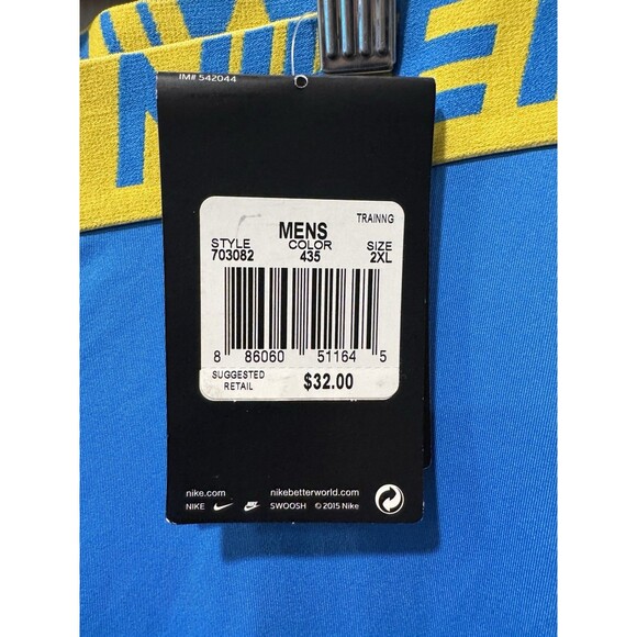 Nike HYPERCOOL PRO 3/4 MESH TIGHTS Men's Size 2XL Blue NWT - Picture 4 of 8